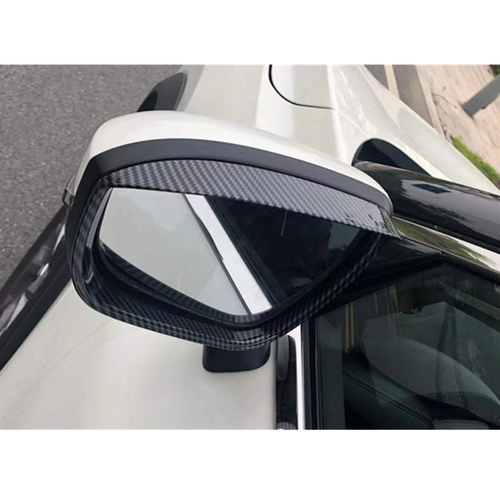 Carbon Fiber Rearview Mirror Rain Eyebrow Cover Trim For Nissan Qashqai 2023-25 - Picture 4 of 7