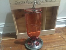 Perky-Pet Hummingbird Feeder Since 1958 and LITITZ Red Glass Jar Woodstream Corp