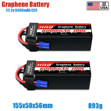 2xHRB 6S Lipo Battery 6000mAh 100C 22.2V EC5 for RC Car Helicopter Boat Plane