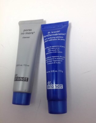 Dr Brandt PoreDermabrasion Exfoliator + Pores No More Cleanser 0.25 oz Mini  