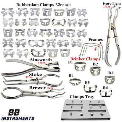 Endo Kofferdam Instrumente Ivory Rubber Dam Punch lightweight Klammern Tary Lab