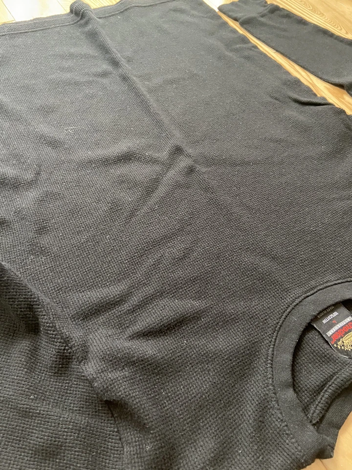 Camisa térmica para hombre manga larga tejido gofre capas cálidas talla grande Foto 4 de 4