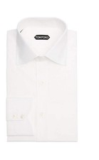 Tom Ford Men  s Classic White Button Down Dress Shirt