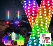 2PCS 2FT Fat Whip Lights for UTV ATV, Led Fatty Whip Light W/Rocker 2FT-2PCS