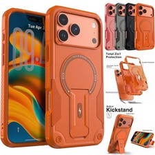 For iPhone 18 Pro Max/18 Pro/17 Pro Max/Air Kickstand Case Magnetic Hard Cover