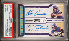 2021 Kirk Cousins Adam Thielen Dual Auto 1/1 PSA 9 Playoff Rare One of One Prizm