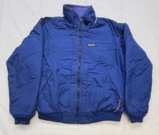 Vintage Patagonia Jacket Youth size 12 Blue Shelled Synchilla Fleece Lined Zip