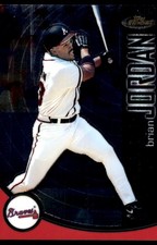 Brian Jordan 2001 Finest #42 Atlanta Braves MLB READ FREE SHIPPING AutographDen