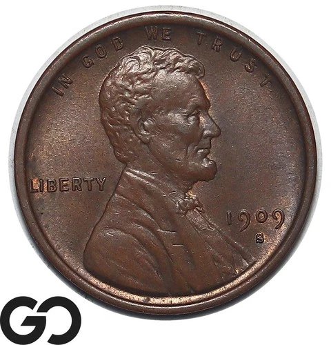 1909-S VDB Lincoln Cent Wheat Penny Tough this Nice! Choice Gem BU++ BN Key Date