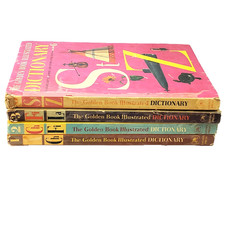 Four 1961 Golden Books Illustrated Dictionary...