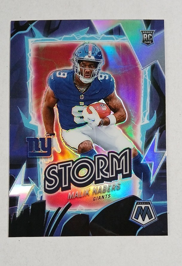 2024 Panini Mosaic - Storm Malik Nabers #12 Silver Prizm (RC)
