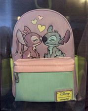 Loungefly Disney Lilo  Stitch Angel  Stitch Mini Backpack Pink/Green