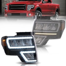 Pair Vland Full Led Reflector Headlights For 2009-2014 Ford F-150 Wsequential