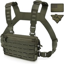 WYNEX Tactical Chest Rig Pack for Men, Running Chest Bag with Front Loop Recon