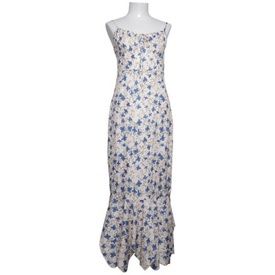 Commense, Maxikleid, Größe: M, Weiß/Blau, Elasthan/Polyester, Blumen, Damen #U8Q