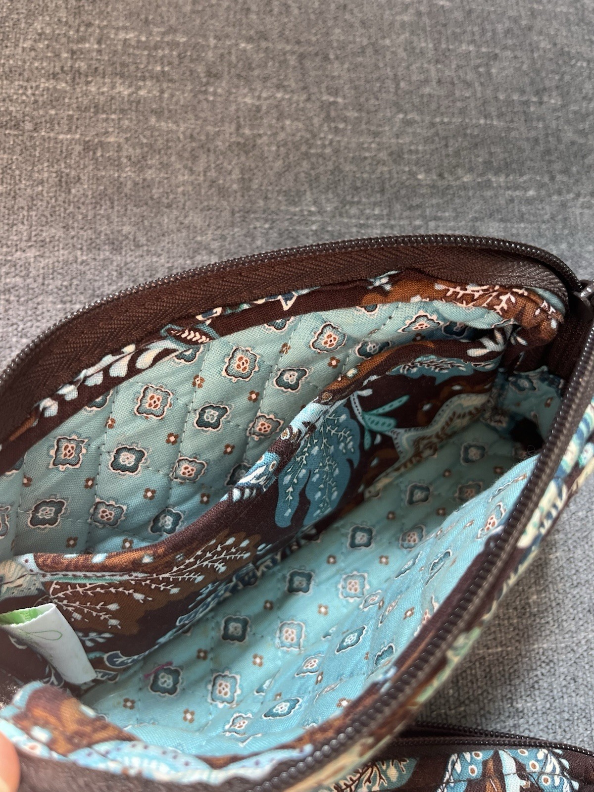 Vera Bradley Java Blue And Brown Small Travel Cas… - image 4