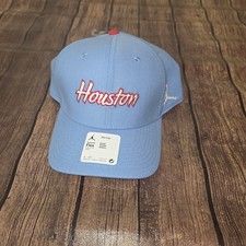 Gorra Jordan Houston Cougars Rise para hombre L/XL azul claro Swoosh Flex Dri-Fit