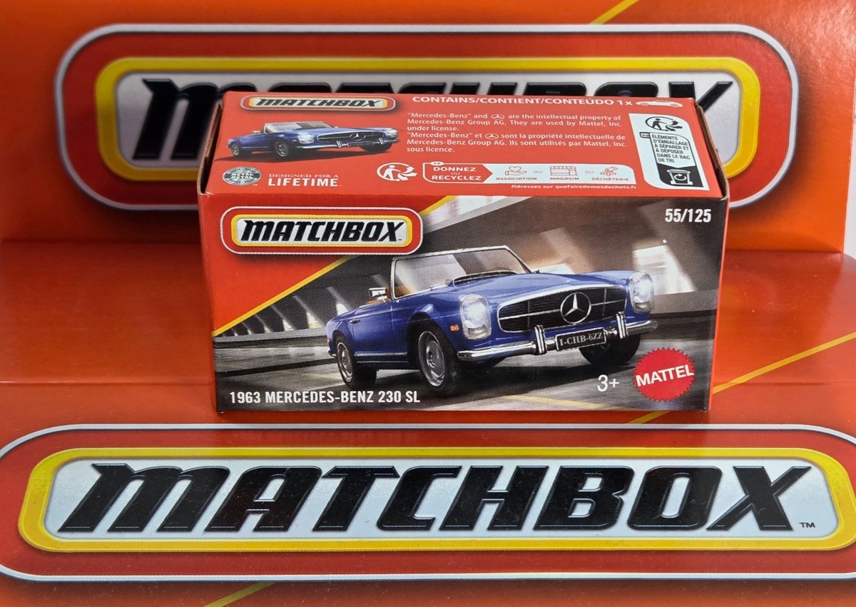1963 Mercedes-Benz 230 SL 55/125 Matchbox 2026 POWER GRABS JHR45