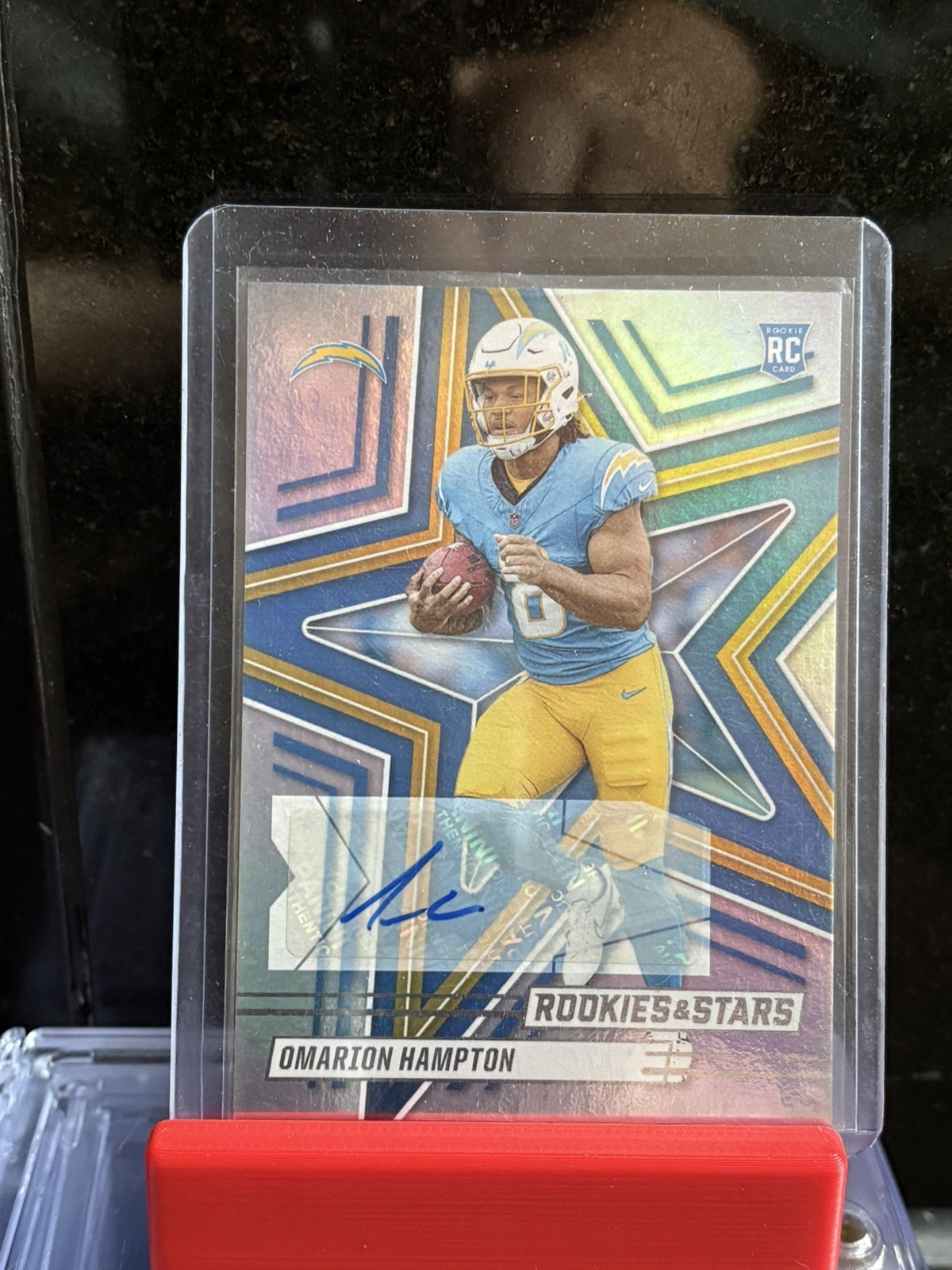 Omarion Hampton Panini Rookies & Stars #166 Autograph