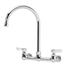 Krowne 12802L 8 in Wall Mount Faucet w/ 8 1/2 in Swivel Gooseneck
