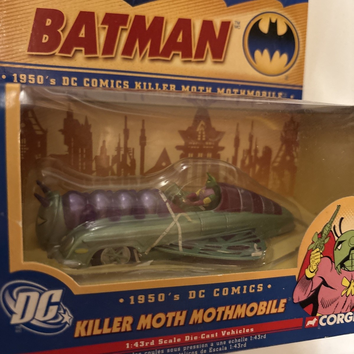 Corgi Batman 1950 DC Comic killer moth mothmobile 1:43 Scale Die