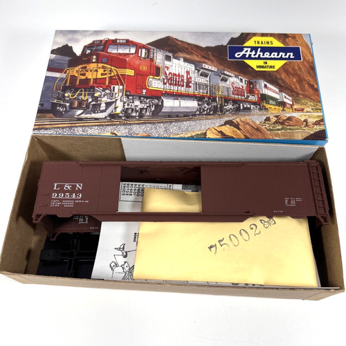 Coche Caja Doble Puerta Athearn HO 50' De Colección L&N 99543 - Kit Completo con Caja 05106 | Condition: Used