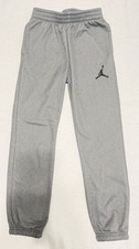 Nike Air Jordan Youth Medium Gray Dri-FIT Athletic Joggers Boys 10-12 Years