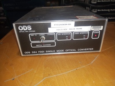 ODS, OPTICAL DATA SYSTEMS, 484 FDDI SINGLE MODE.OPTICAL CONVERTER 