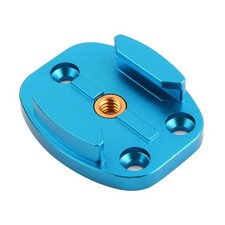 Universal 1/4in Screw Blue Camera Quick Release Plate Tripod Mount Bracket