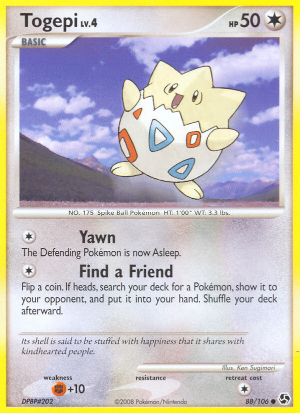 Togepi 88/106 Common Great Encounters Pokemon Lightly Played