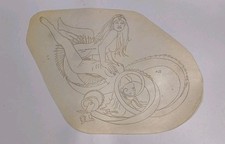 vintage 1978 Tattoo acetate stencil "Carol Nightingale" 21