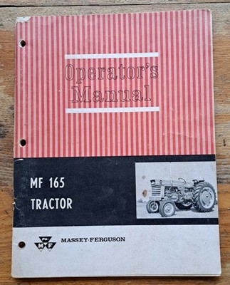 Massey Ferguson 165 Tractor Operator's Manual  1969