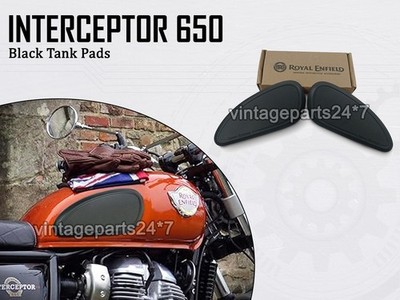 Original Royal Enfield Interceptor 650 Tank-Knieschützer, Schwarz