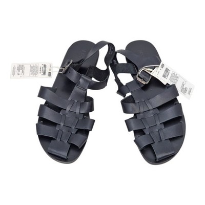 Flache Damen-Sandale Leder Schnalle Knöchelriemen UVP 39,50 £ UK-Größe 8 von M&S