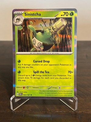 Sinistcha (Cosmos Holo) 022/167 Holo Rare Blister Exclusives Pokemon Holo