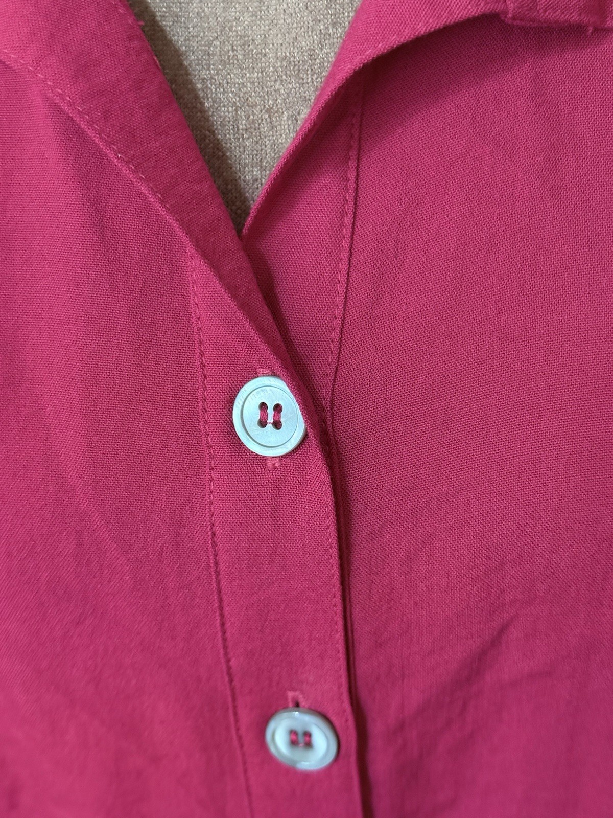 John Mark Ruffle Sleeve Ruby Red Blouse Size Large - image 2