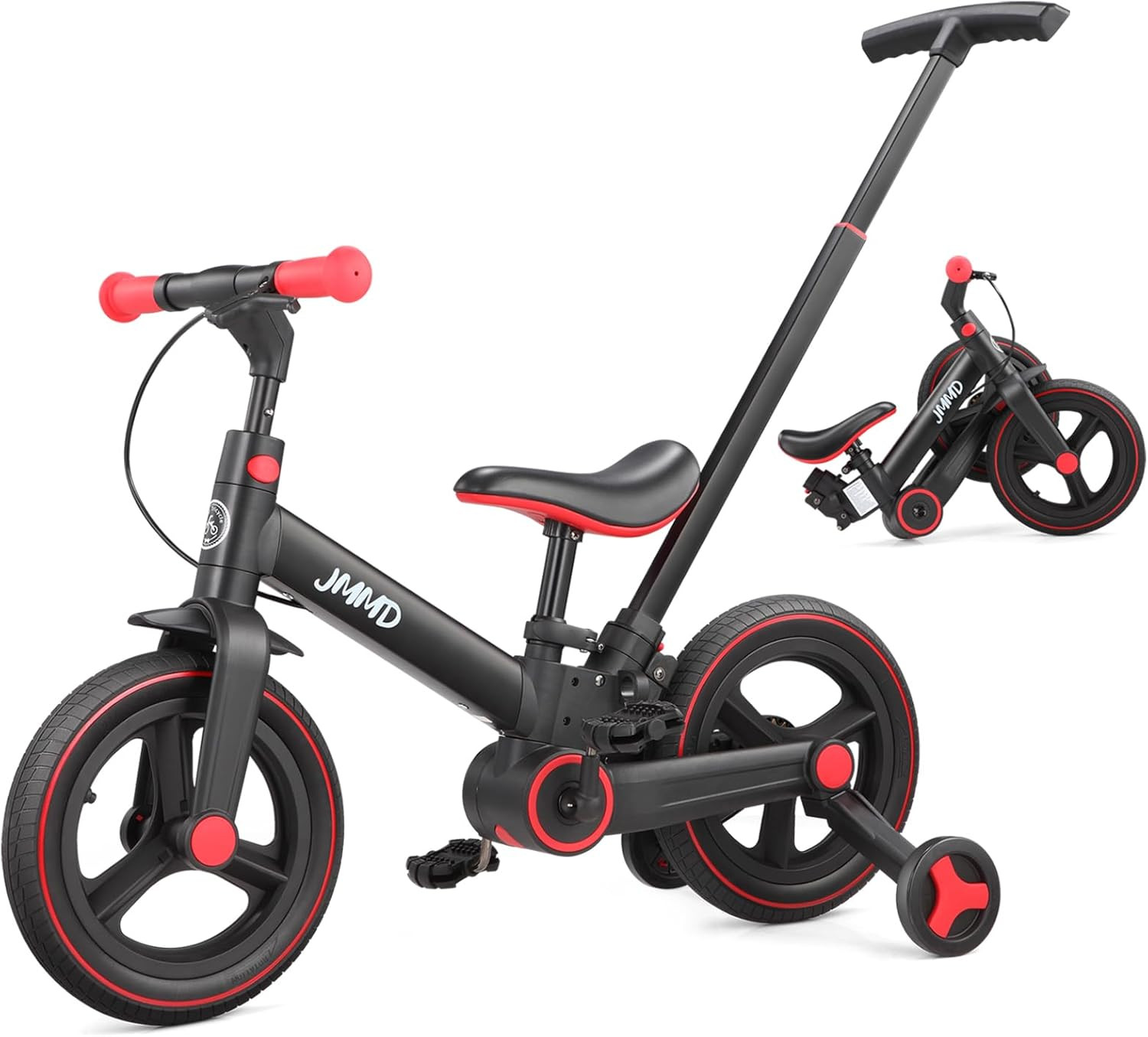 6 in 1 Toddler Bike with Push Handle for Kids 18-60 Months, 