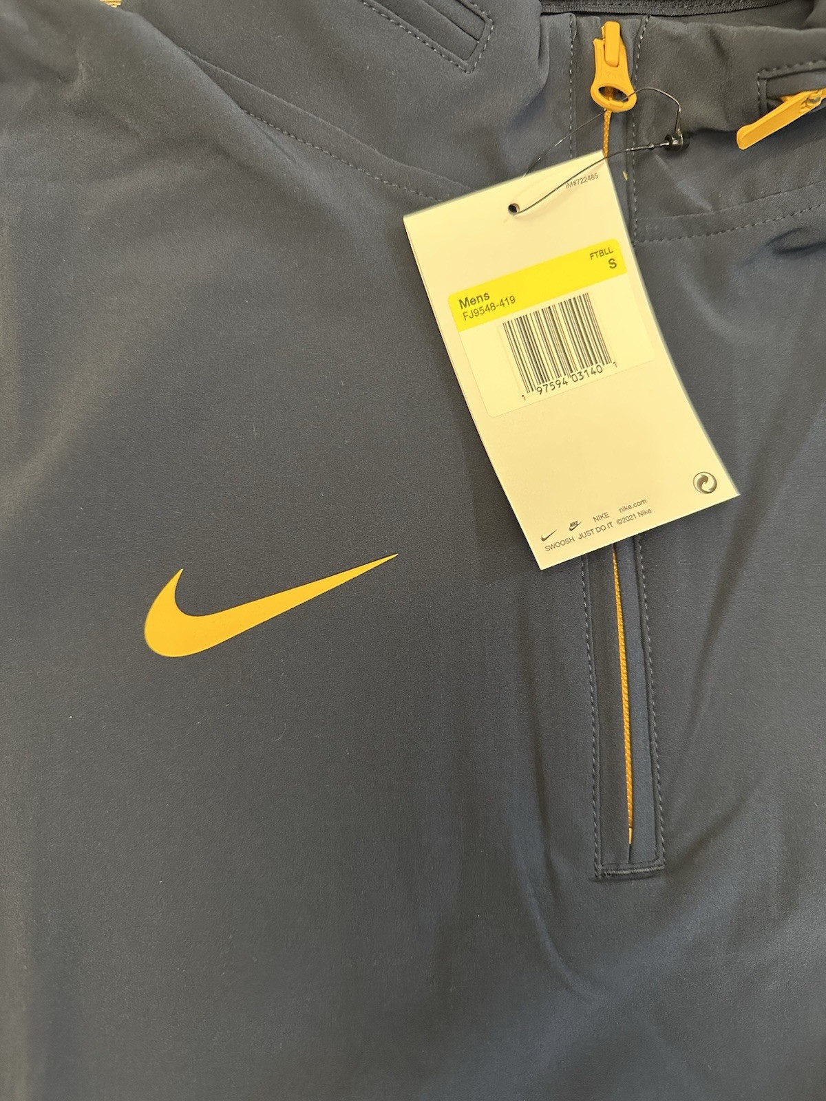 SACAI X NIKE Giacca a vento Nike 1 4 zip Sideline Coach FJ9548 419 Navy YLW uomo taglia SML