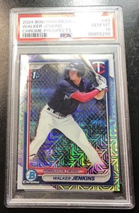 🔥WALKER JENKINS 2024 Bowman Chrome Mega Box #43 1st Prospects Mojo PSA 10💎Gem