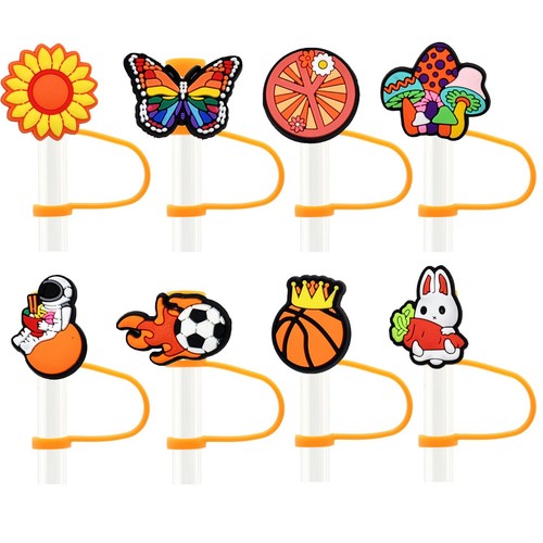 Random Different Straw Cover Caps for Tumbler Cup,40PCS Mixed Cute Dringking ... - Picture 5 of 7