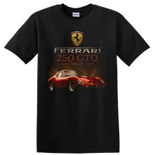Ferrari 250 GTO 1962 Classic Sports Car Vintage Graphic T Shirt Racing Art Tee