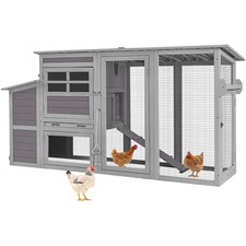Aivituvin Chicken Coop Mobile House with Wheels Wooden Hen House Poultry Cage