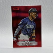 Topps Stadium Club Red Foil #185 Julio Rodriguez Seattle Mariners Baseball Card