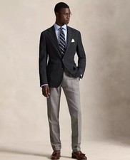398 Polo Ralph Lauren Men's Modern Fit Single Breasted Sports Coat Black 42L