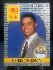 1990-91 NBA HOOPS 1990 Lottery Pick Chris Jackson #392 Denver Nuggets Rookie RC 