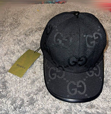 Gucci Baseballkappe Gr. M Schwarz mit GG-Logomuster f&uuml;r Unisex Erwachsene