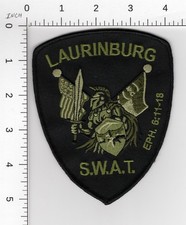 S.W.A.T. LAURINBURG EPH. 6:11-13 ^^ NORTH CAROLINA SUBDUED SWAT POLICE PATCH