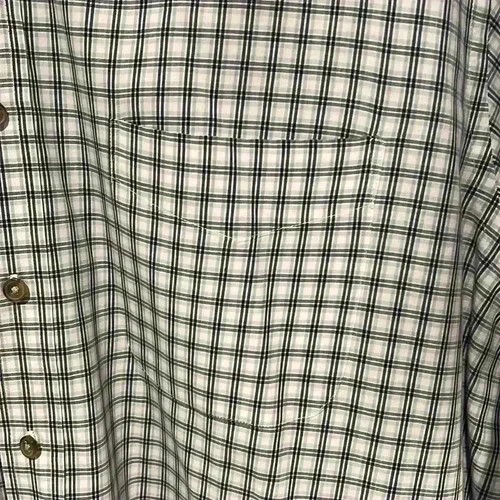 Harbor Bay Big And Tall Mens Button Up Short Sleeved Plaid Shirt Navy/White 2XL - Picture 8 of 16