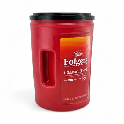 Folgers Classic Roast Medium Ground Coffee - 43.5 oz