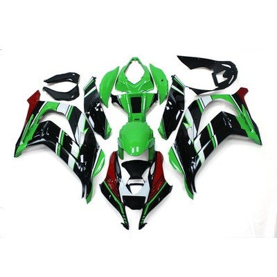Motorcycle Full Fairing Kit Kawasaki ZX-10R 16-20 Green Black ABS Injection Mold